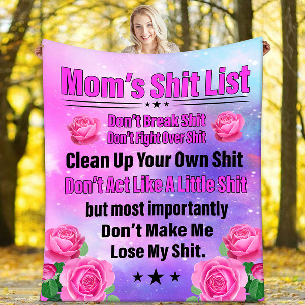 Mom's Shit List Blanket