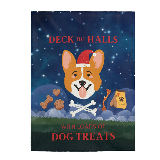 Deck The Halls With Loads of Dog Treats Blanket