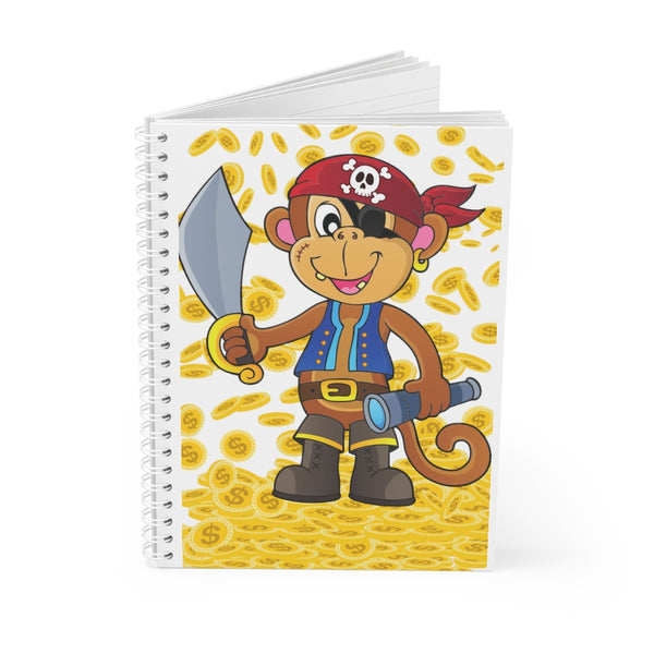 Monkey Pirate Spiral Notebook