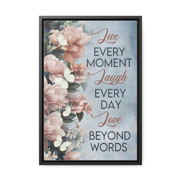 Live, Laugh, & Love Canvas Wraps, Vertical Frame