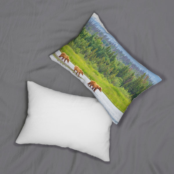 Bears in Creek Pillow