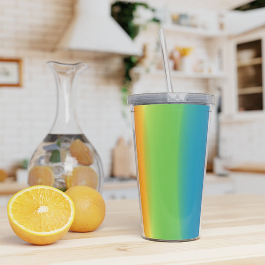 Rainbow Tumbler with Straw