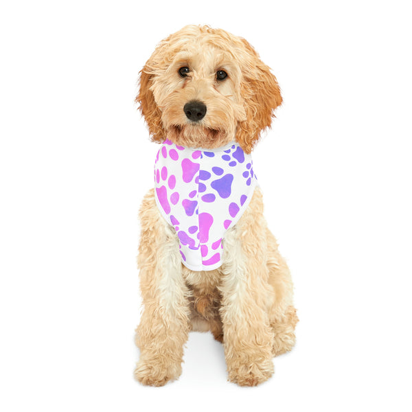 Pink & Purple Paw Prints Dog Hoodie