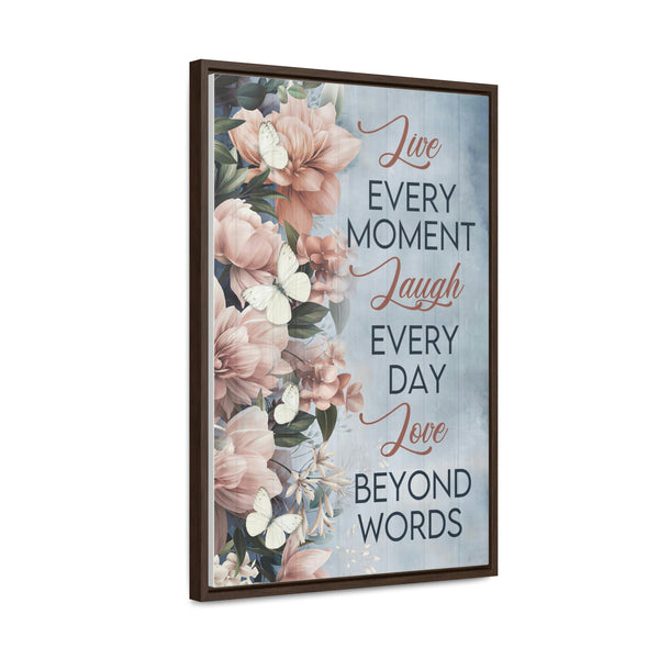 Live, Laugh, & Love Canvas Wraps, Vertical Frame