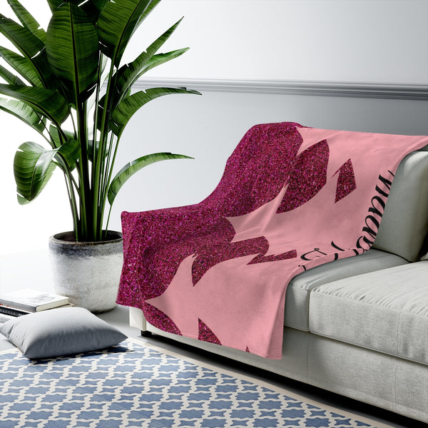 Pink Trees Holiday Blanket