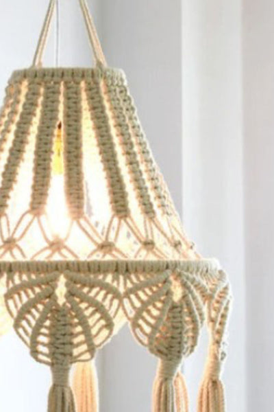 Macrame Hanging Lampshade