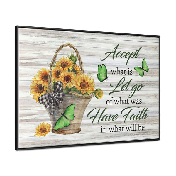 Acceptance, Live, & Have Faith Canvas Wraps, Horizontal Frame