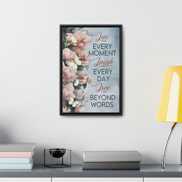 Live, Laugh, & Love Canvas Wraps, Vertical Frame