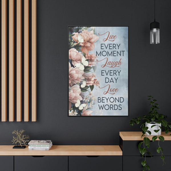 Live, Laugh, & Love Canvas Wraps, Vertical Frame