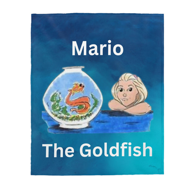 Mario The Goldfish Plush Blanket