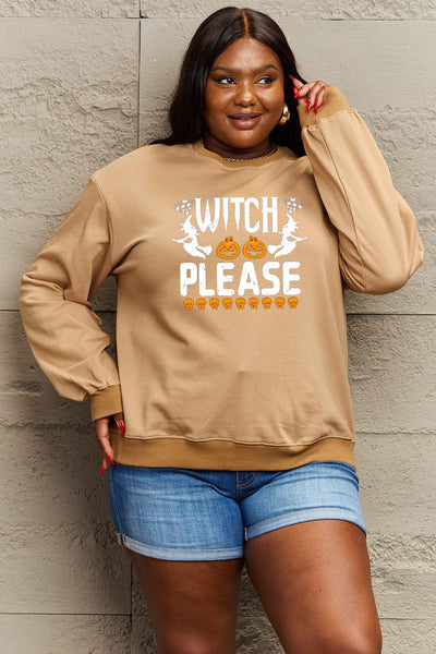 Simply Love Full Size WITCH PLEASE Graphic Sweatshirt