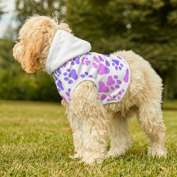 Pink & Purple Paw Prints Dog Hoodie