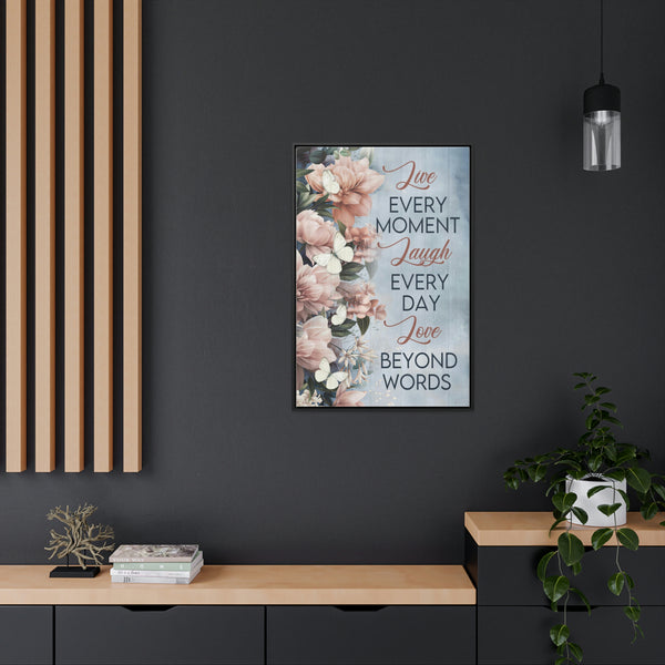 Live, Laugh, & Love Canvas Wraps, Vertical Frame