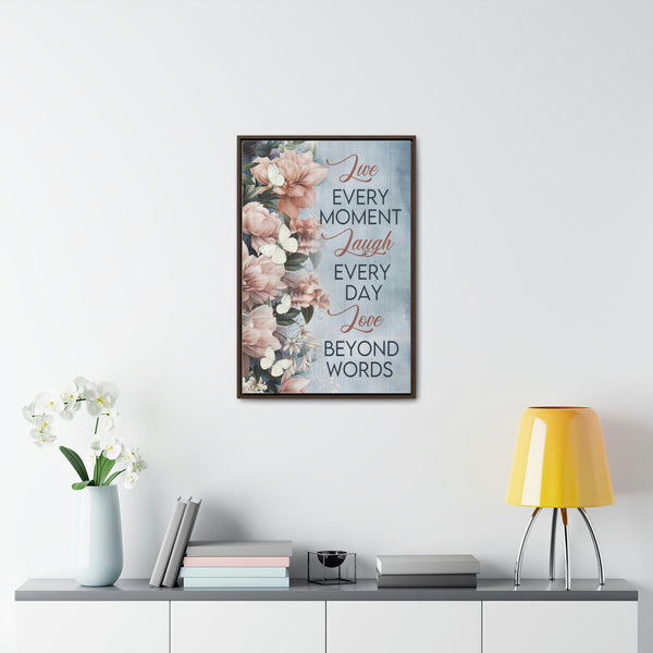 Live, Laugh, & Love Canvas Wraps, Vertical Frame