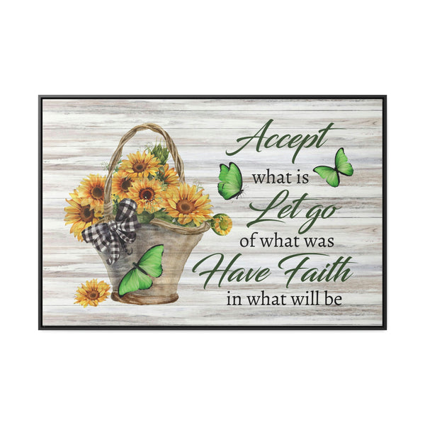 Acceptance, Live, & Have Faith Canvas Wraps, Horizontal Frame