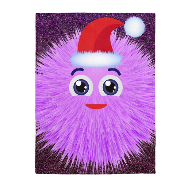 Purple Holiday Fuzzy Friend Blanket