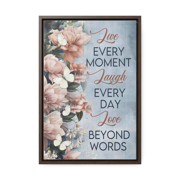 Live, Laugh, & Love Canvas Wraps, Vertical Frame