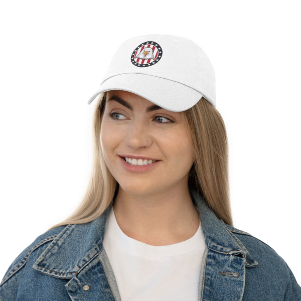 American Eagle with Flag background Baseball Cap