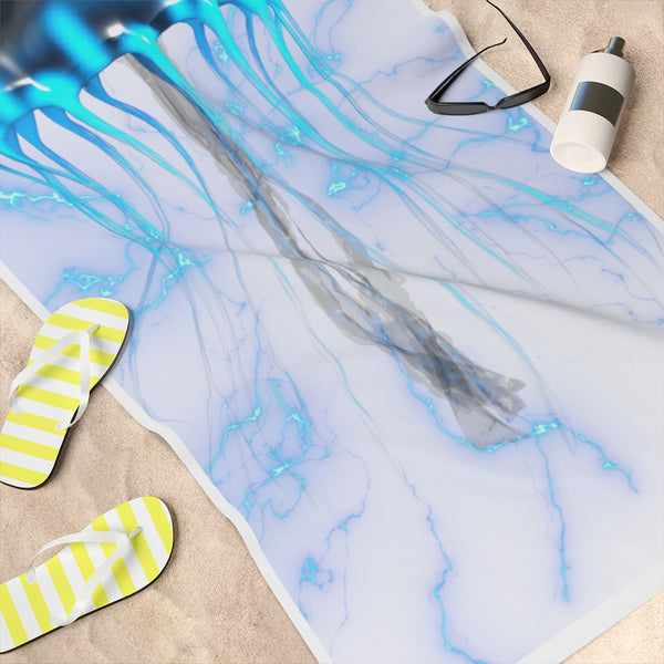 Blue Jelly Fish Beach Towel