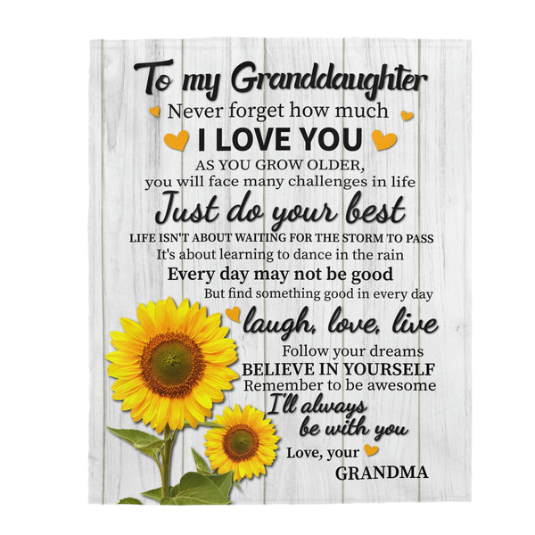 To My Granddaughter Blanket