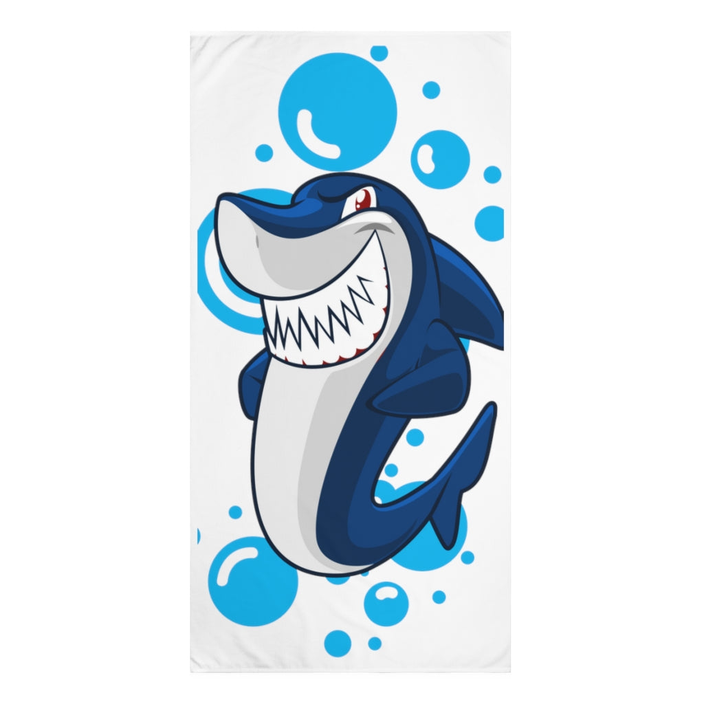 Shark Bubbles Beach Towel, 30x60