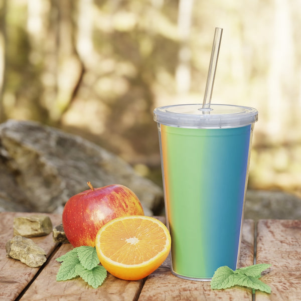 Rainbow Tumbler with Straw